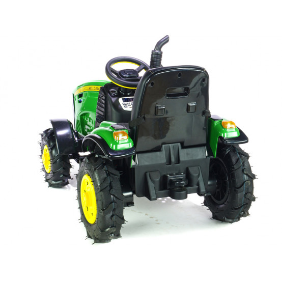 Hello T-990 elektrický traktor s vlekem + 2.4G dálkové ovládání, ZELENÝ